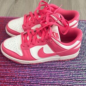 Nike Women's dunks Bold Pink and White Sneakers